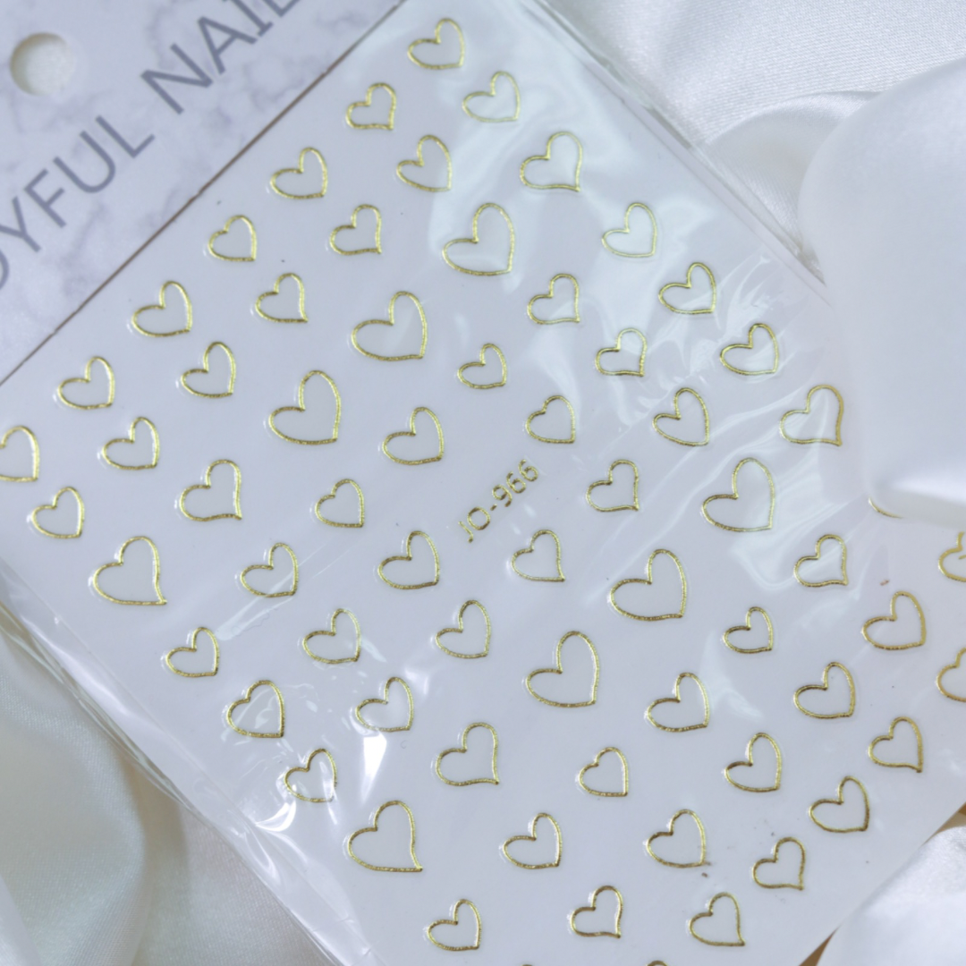 Sticker Oro Corazones