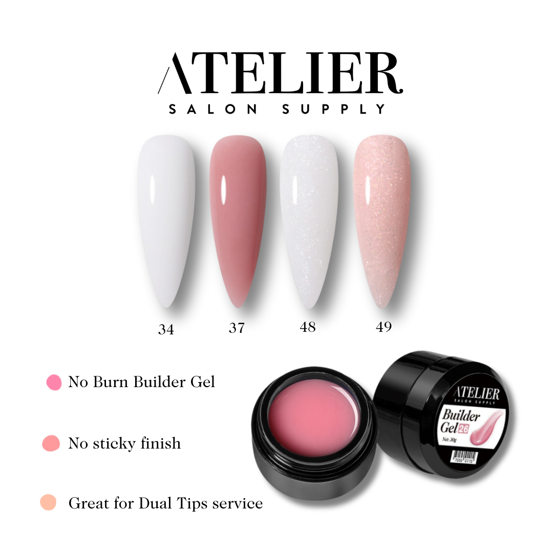 Atelier Builder Gel 48 Milky White Silver Flakes