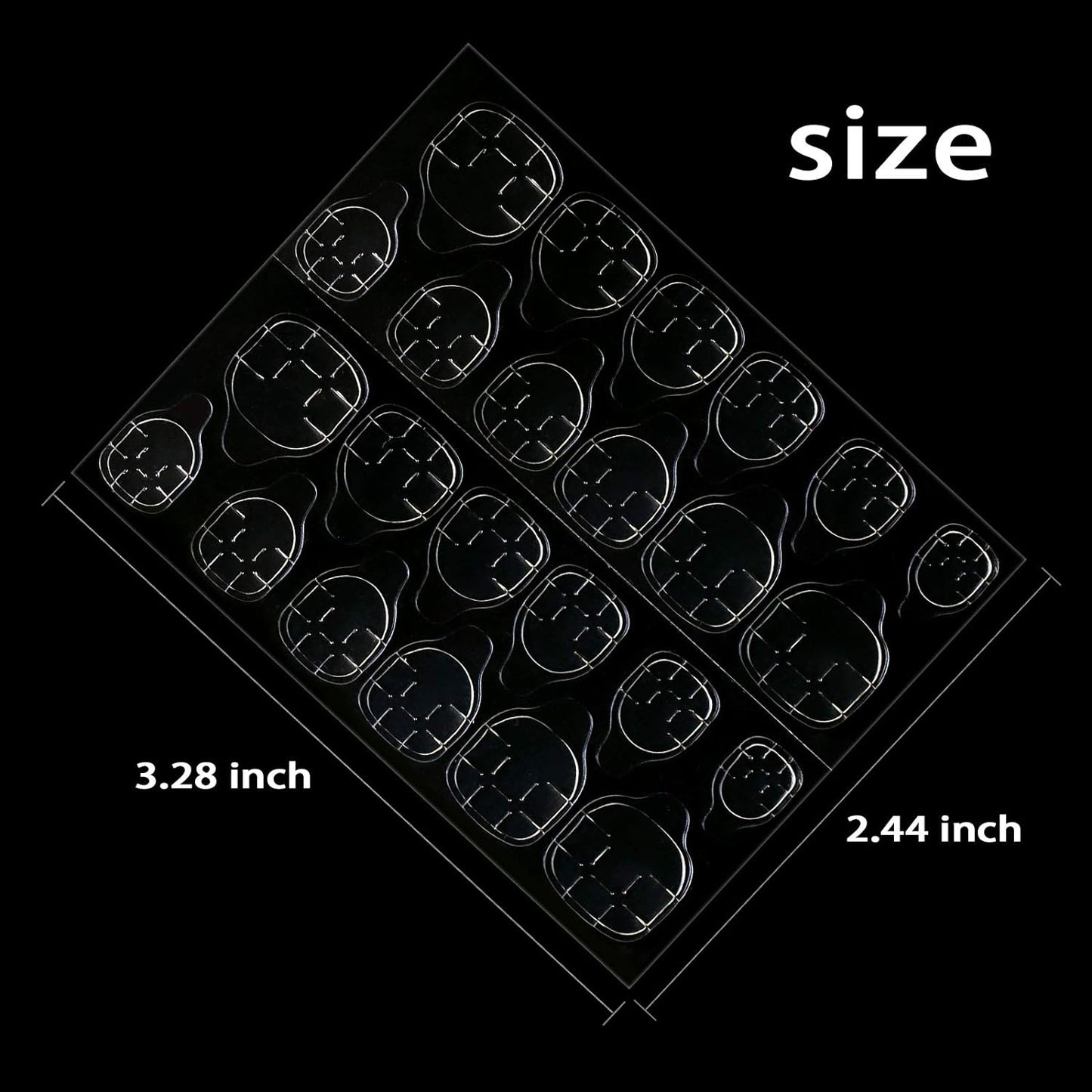 Pega doble cara para Gelly Tips 72pcs