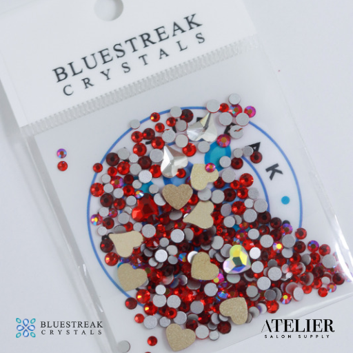 Estella Cardinal Mix of Flatback Crystals (Non Hotfix)