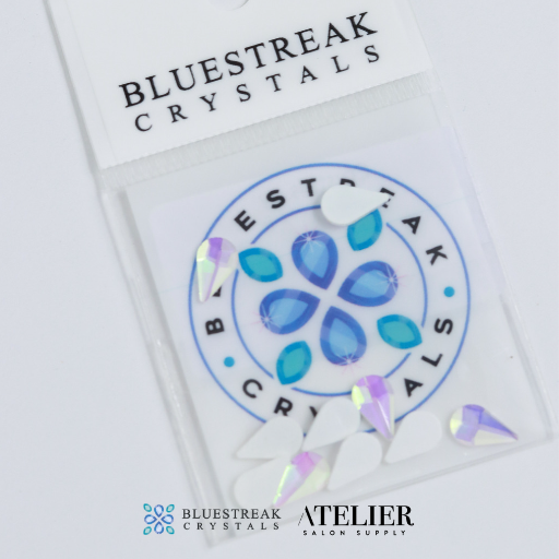 Estella Flatback Neon White (10) Crystals (Non Hotfix) Drop