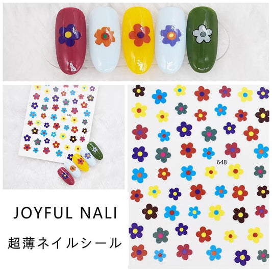 #648 FLORES COLORES STICKERS