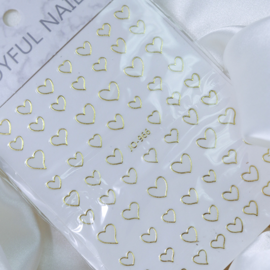 Sticker Oro Corazones