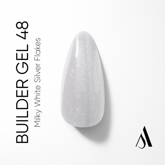 Atelier Builder Gel 48 Milky White Silver Flakes