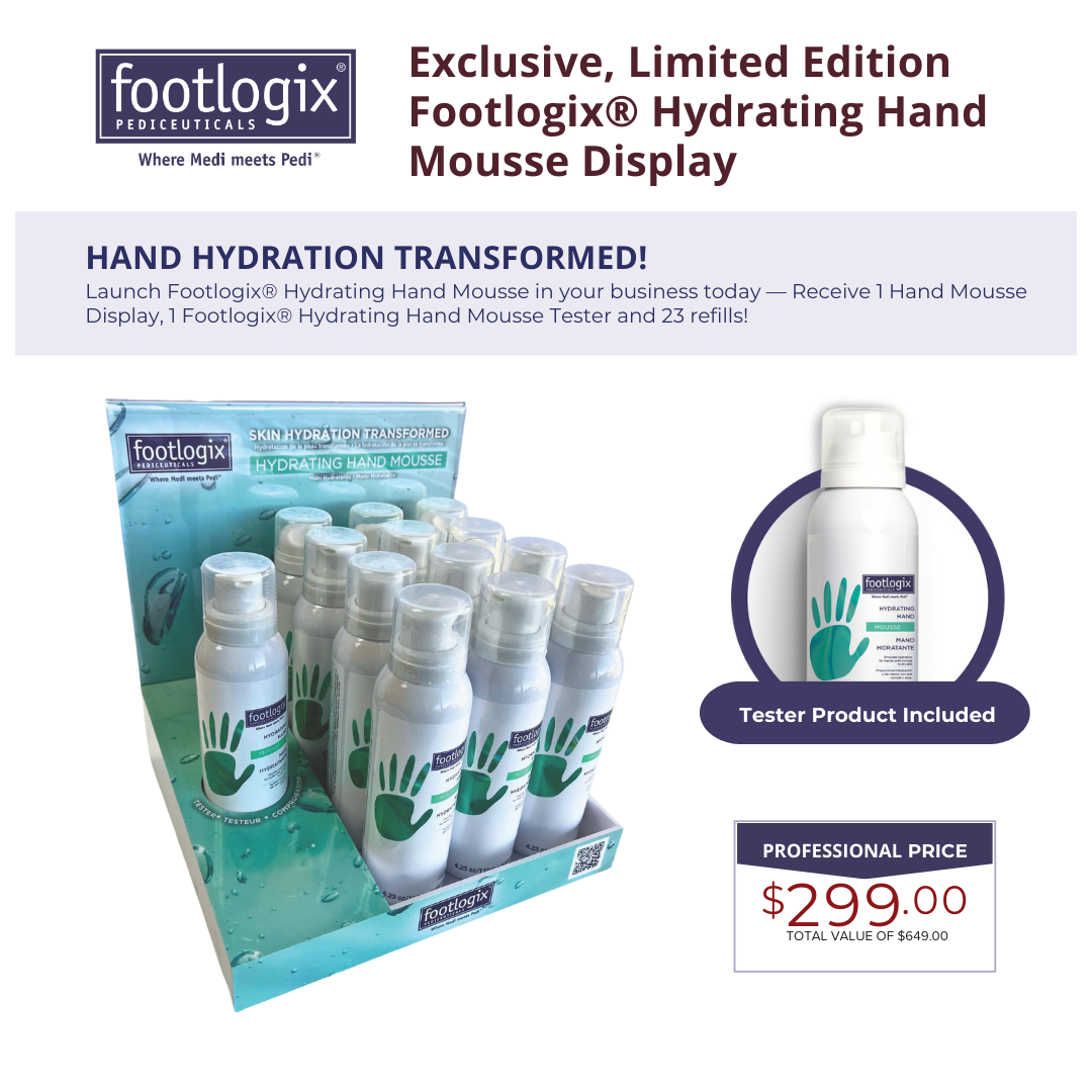 Pre Orden Limited Edition Footlogix® Hydrating Hand Mousse Display