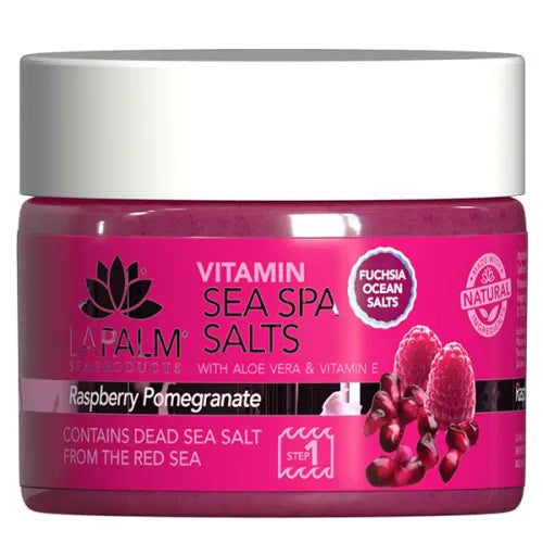 La Palm Vitamin Sea Spa Salts Raspberry Pomegranate 12oz
