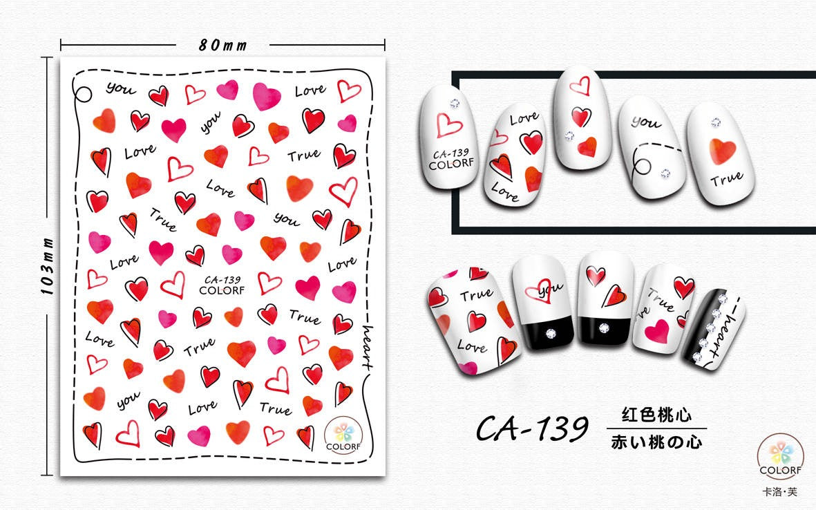 CA-139 Heart Sticker Valentines Day