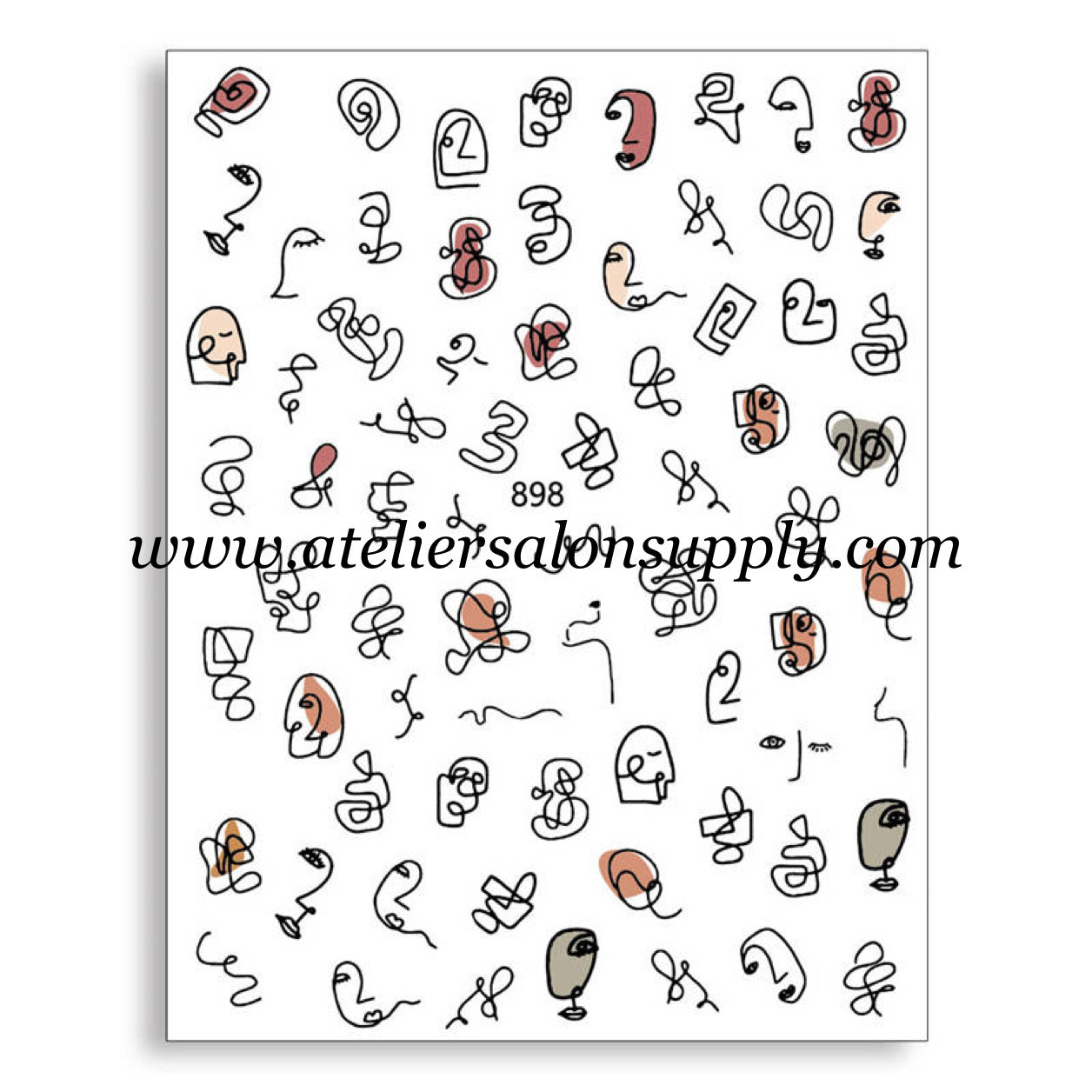 Face forms stickers-898